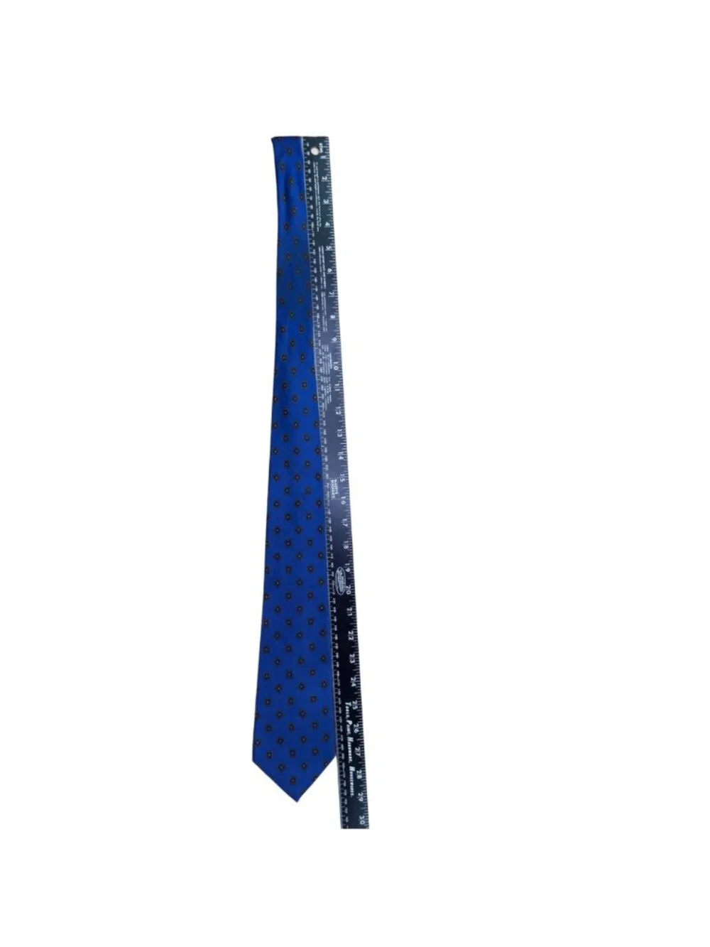 Robert Todd Ltd Mens Blue Silk Geometric Pattern Tie Classic Necktie